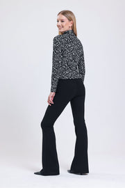 Wholesale Turtleneck Jacquard Blouse