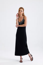 Wholesale Long-Strap Dress with Stone Details