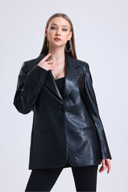 Wholesale Women's Faux Leather Plus Size Leather Jacket