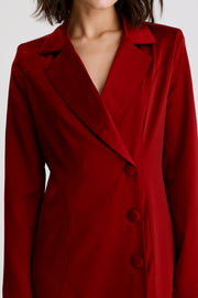 Wholesale Double-Breasted Lined Satin Blazer Dress