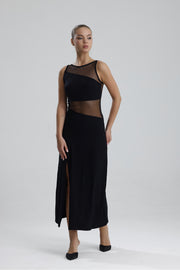Wholesale Long Dress with Transparent Details