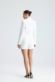 Wholesale Chanel-Texture Tasseled Button-Detailed Jacket
