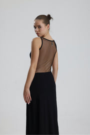 Wholesale Long Dress with Transparent Details
