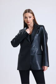 Wholesale Women's Faux Leather Plus Size Leather Jacket