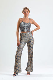 Wholesale Wide-Leg Sequin Trousers