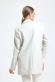 WHOLESALE FAUX LEATHER JACKET WITH POCKET FLAPS AND LINING