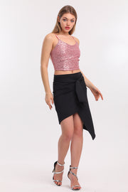 Wholesale Lined Croptop Spaghetti Strap Bustier_bus32491 Powder