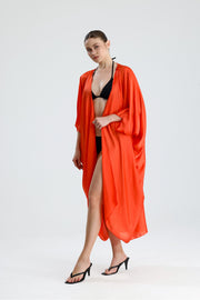 Toptan Saten Plaj Kimono