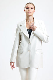 WHOLESALE FAUX LEATHER JACKET WITH POCKET FLAPS AND LINING