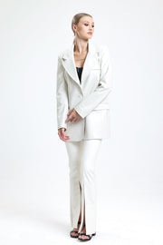 WHOLESALE FAUX LEATHER JACKET WITH POCKET FLAPS AND LINING