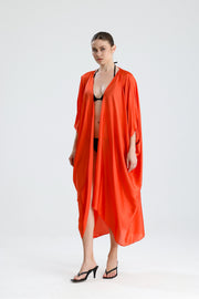 Toptan Saten Plaj Kimono