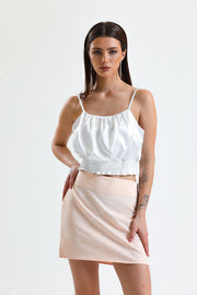 Wholesale Jacquard Mini Skirt_etk32609 Powder