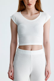 Wholesale Crinkle Fabric Crop Bustier
