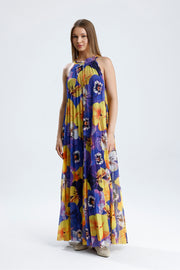 Wholesale Lined Floral Print, Relaxed Fit, Stylish Long Summer Dress