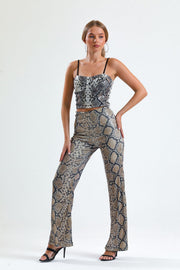 Wholesale Wide-Leg Sequin Trousers