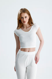 Wholesale Crinkle Fabric Crop Bustier