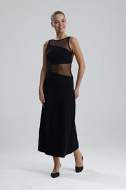 Wholesale Long Dress with Transparent Details