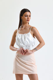 Wholesale Jacquard Mini Skirt_etk32609 Powder