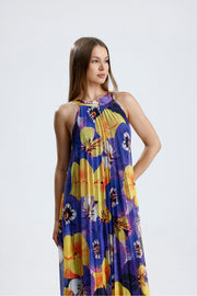 Wholesale Lined Floral Print, Relaxed Fit, Stylish Long Summer Dress