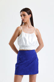 Toptan Jakarli Mini Etek_etk32609 Saks