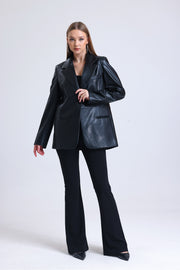 Wholesale Women's Faux Leather Plus Size Leather Jacket