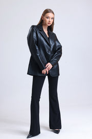 Wholesale Women's Faux Leather Plus Size Leather Jacket