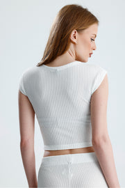 Wholesale Crinkle Fabric Crop Bustier