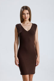 Wholesale V-Neck Sleeveless Viscose Dress