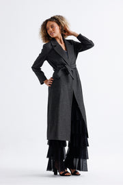 Wholesale Lined Long Patterned Trench Coat