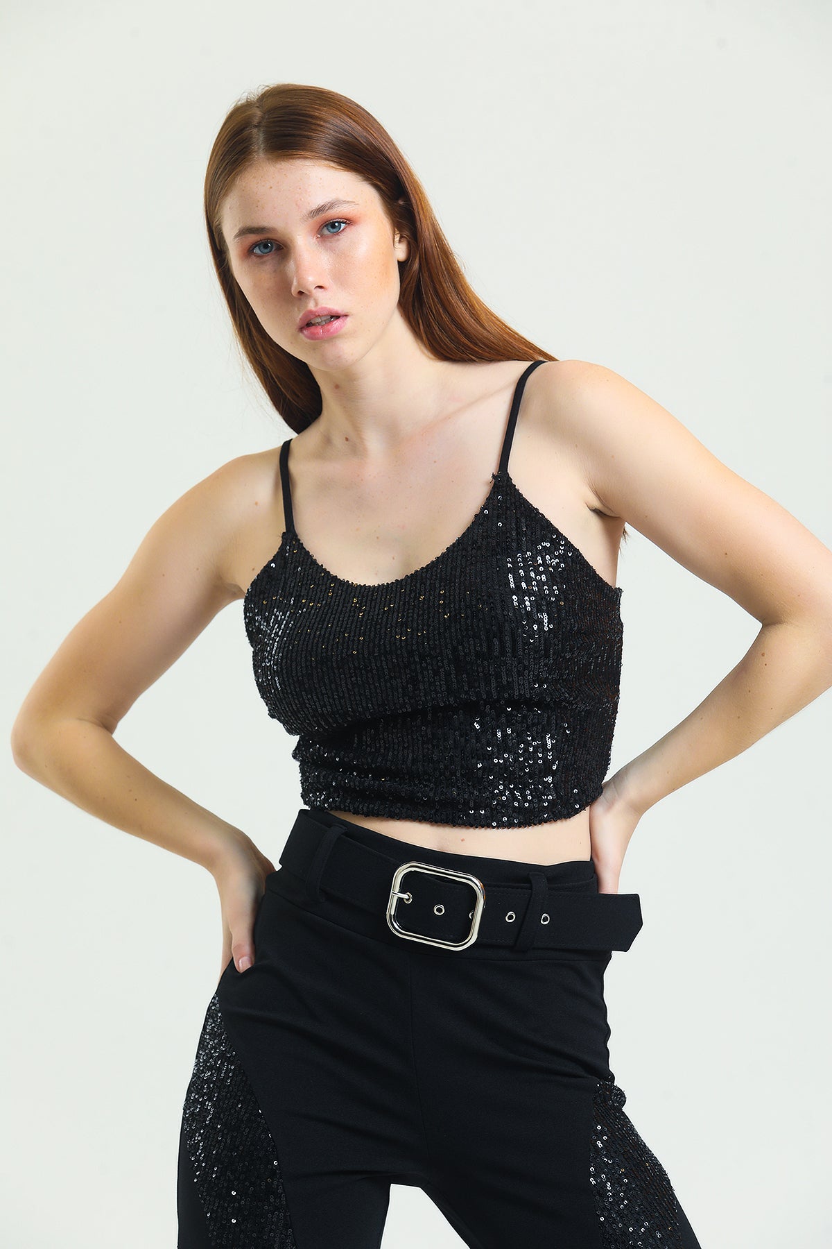 Toptan Astarli Croptop Askili Bustiyer_bus32491 Siyah