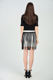 Wholesale Short Leather Tassel Steel Skirt