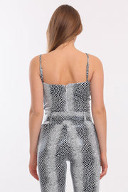 Wholesale Patterned Covered Bustier Bst31901yn Snake