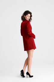 Wholesale Double-Breasted Lined Satin Blazer Dress