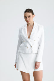 Wholesale Chanel-Texture Tasseled Button-Detailed Jacket