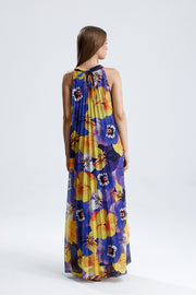 Wholesale Lined Floral Print, Relaxed Fit, Stylish Long Summer Dress
