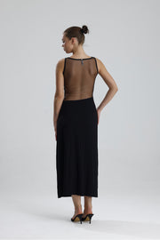 Wholesale Long Dress with Transparent Details